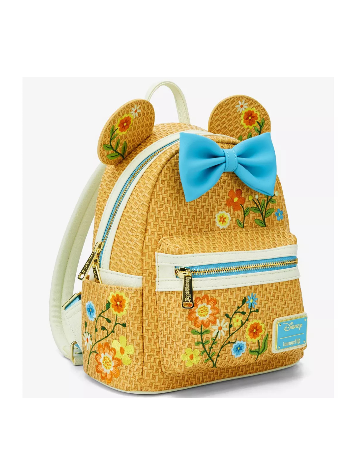 Sac à dos raffia floral ears Minnie Mouse LOUNGEFLY