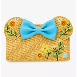 Portefeuille Raffia floral ears Minnie mouse LOUNGEFLY
