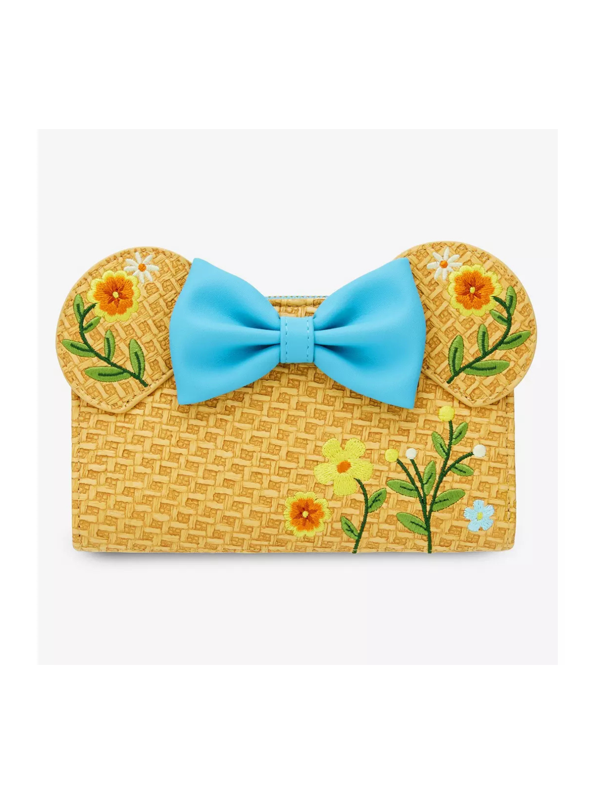 Portefeuille Raffia floral ears Minnie mouse LOUNGEFLY