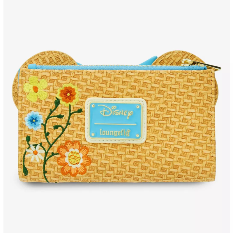 Portefeuille Raffia floral ears Minnie mouse LOUNGEFLY