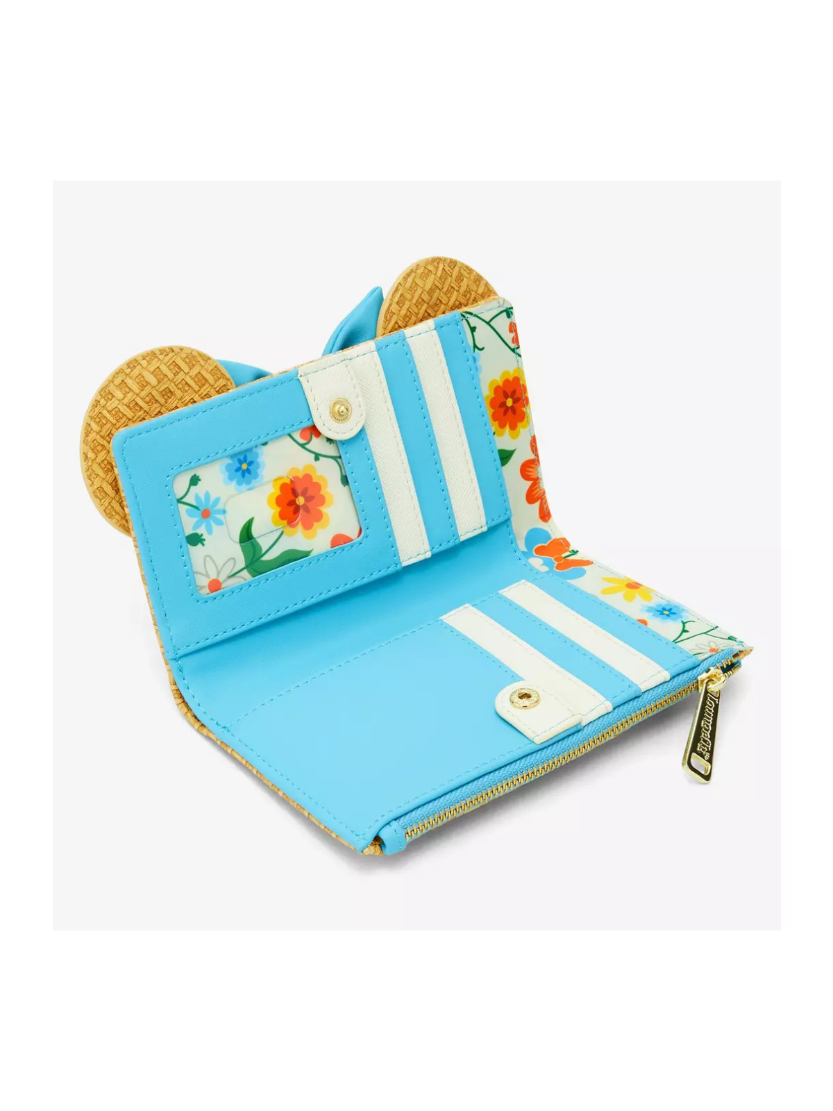 Portefeuille Raffia floral ears Minnie mouse LOUNGEFLY