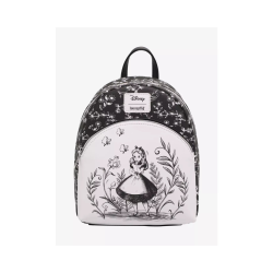 Sac à dos Black and white Alice au pays des merveilles LOUNGEFLY