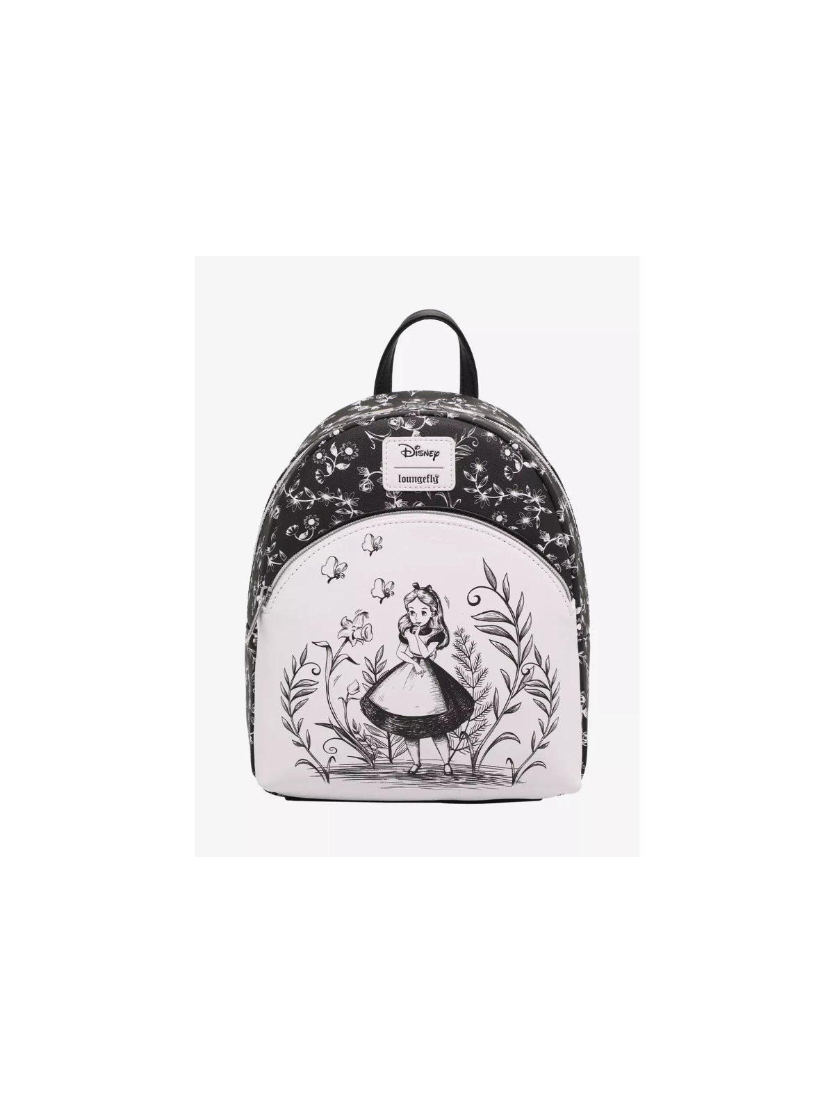 Sac à dos Black and white Alice au pays des merveilles LOUNGEFLY