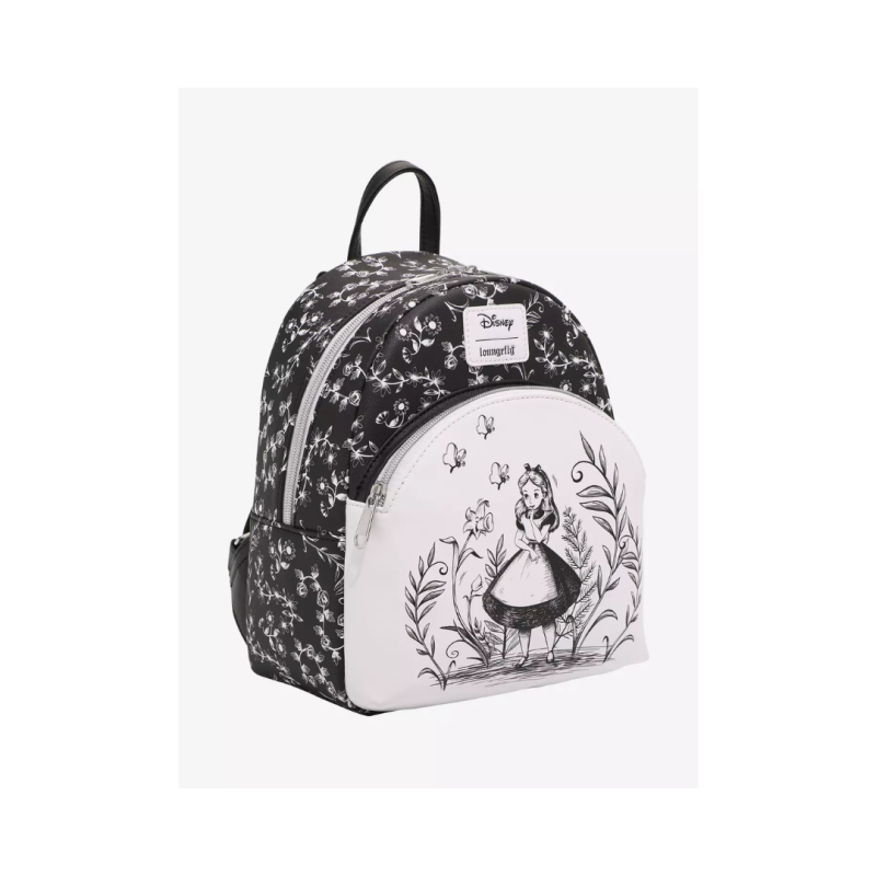 Sac à dos Black and white Alice au pays des merveilles LOUNGEFLY