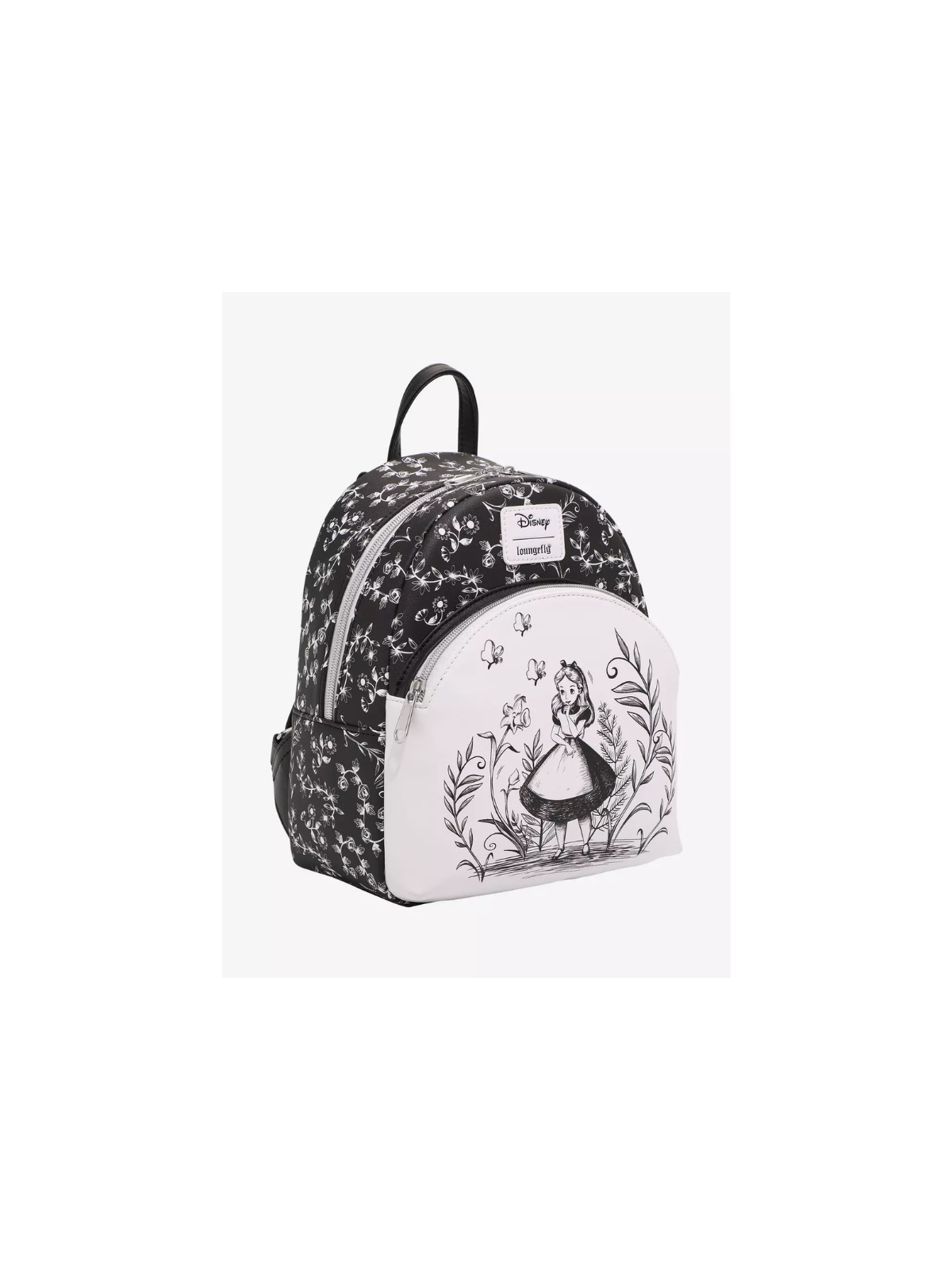 Sac à dos Black and white Alice au pays des merveilles LOUNGEFLY