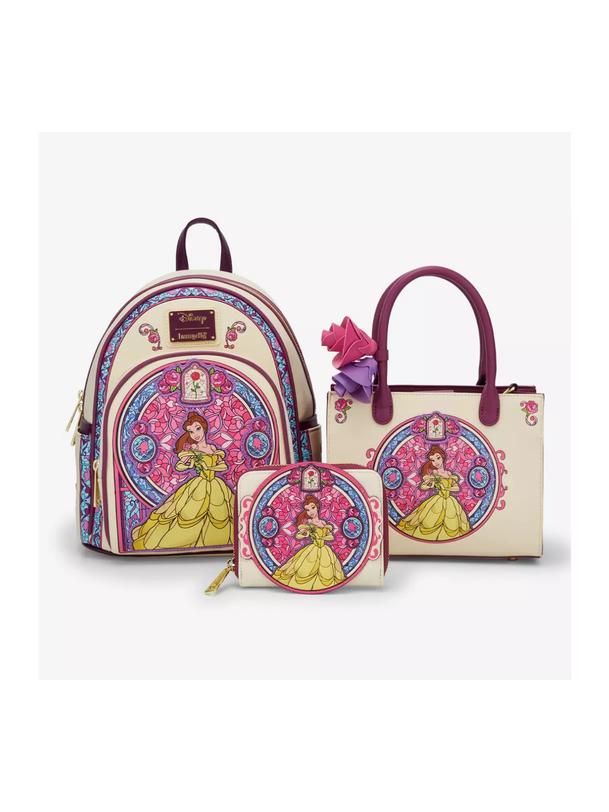 Sac à dos Belle stained glass portrait La belle & la bête LOUNGEFLY