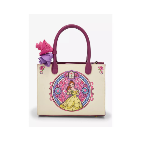 Sac à bandoulière Belle stained glass portrait la belle & la bête LOUNGEFLY