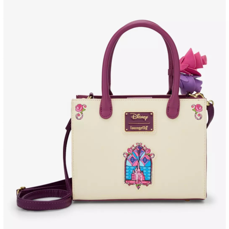Sac à bandoulière Belle stained glass portrait la belle & la bête LOUNGEFLY