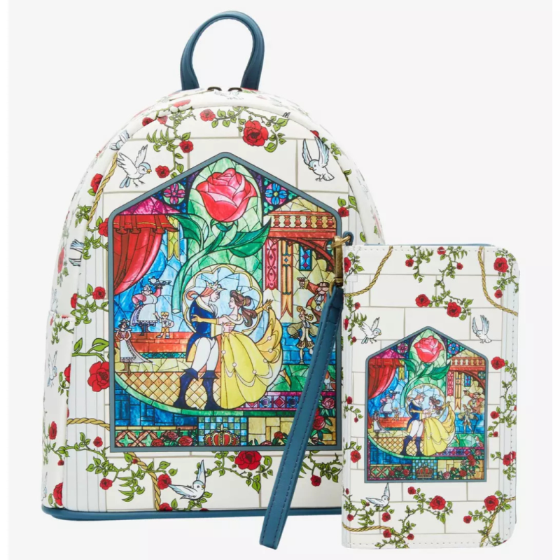 Sac à dos Belle Stained glass La belle & la bête LOUNGEFLY