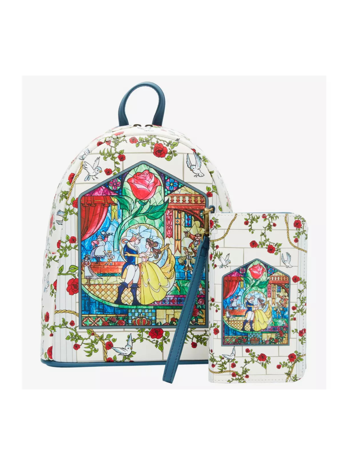 Sac à dos Belle Stained glass La belle & la bête LOUNGEFLY