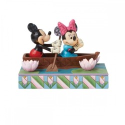 Figurine Mickey & Minnie love rowboat Disney traditions 6016328