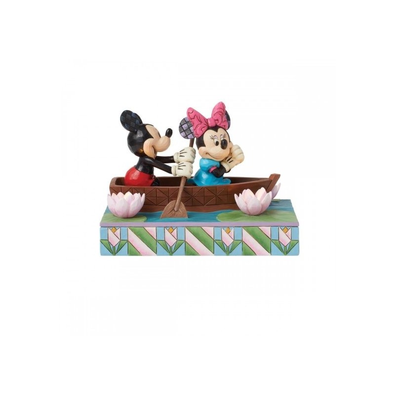 Figurine Mickey & Minnie love rowboat Disney traditions 6016328