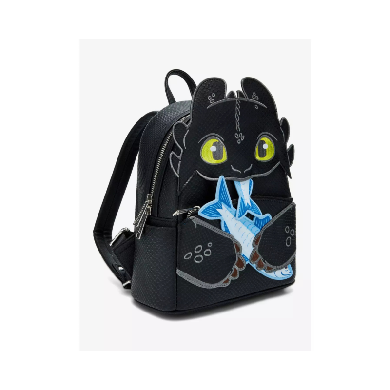 Sac à dos Toothless & fish figural Dragons LOUNGEFLY