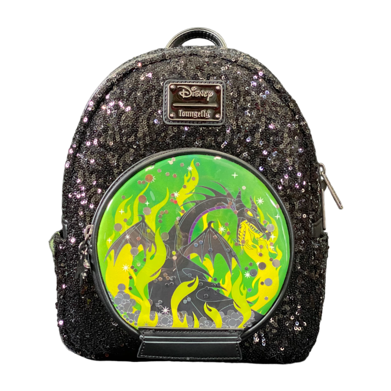 Sac à dos Disney villains Maléfique snowglobe La belle au bois dormant LOUNGEFLY