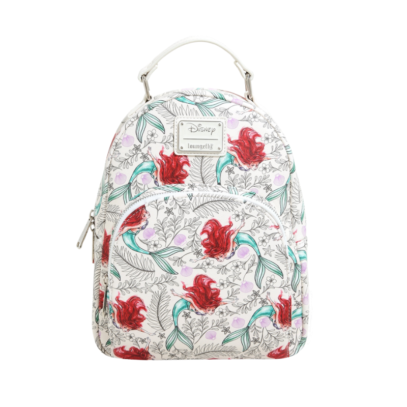Sac à dos Ariel Sketch Print La petite sirène LOUNGEFLY