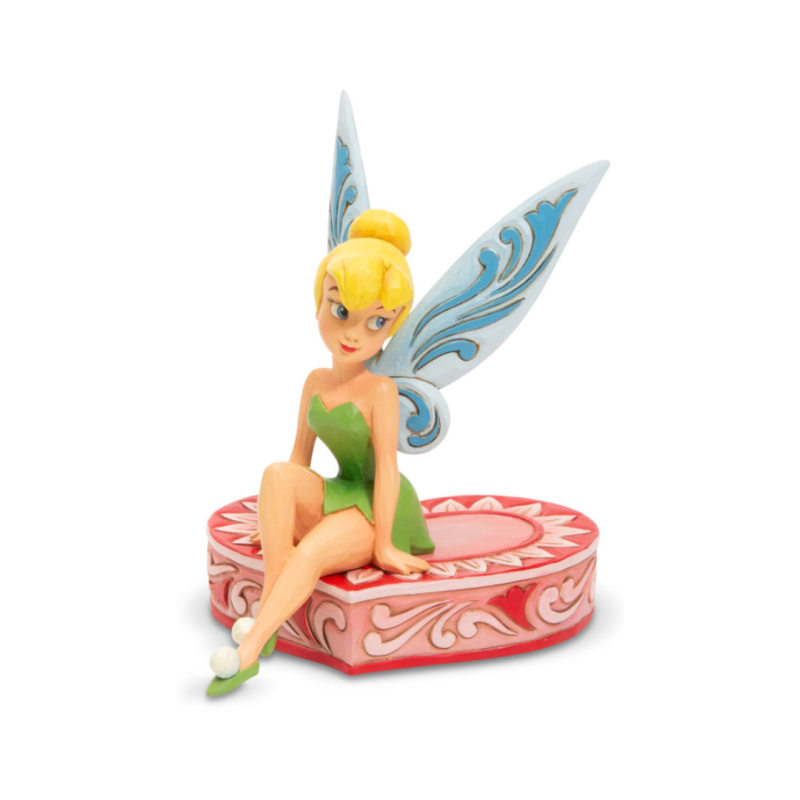 Figurine Fée clochette assise sur coeur Disney traditions 6005966