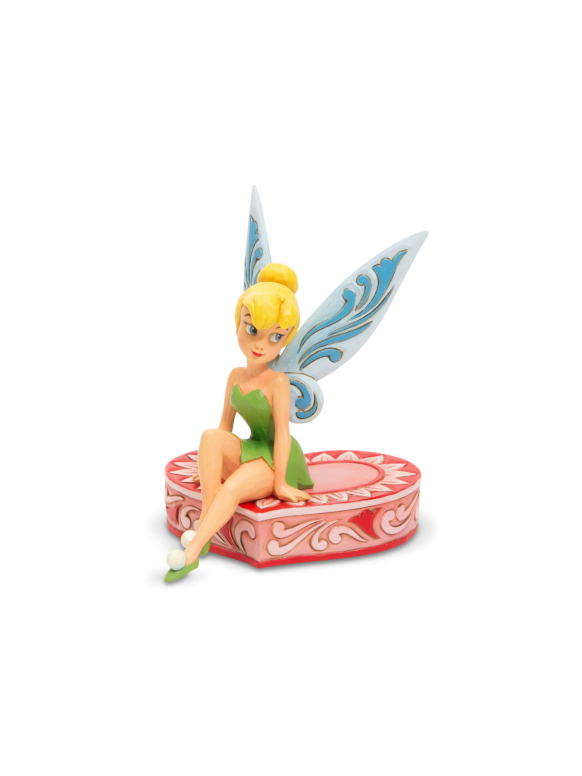 Figurine Fée clochette assise sur coeur Disney traditions 6005966