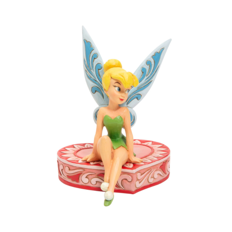 Figurine Fée clochette assise sur coeur Disney traditions 6005966