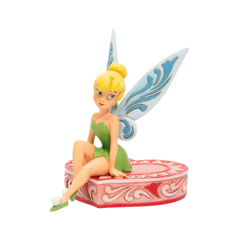 Figurine Fée clochette assise sur coeur Disney traditions 6005966