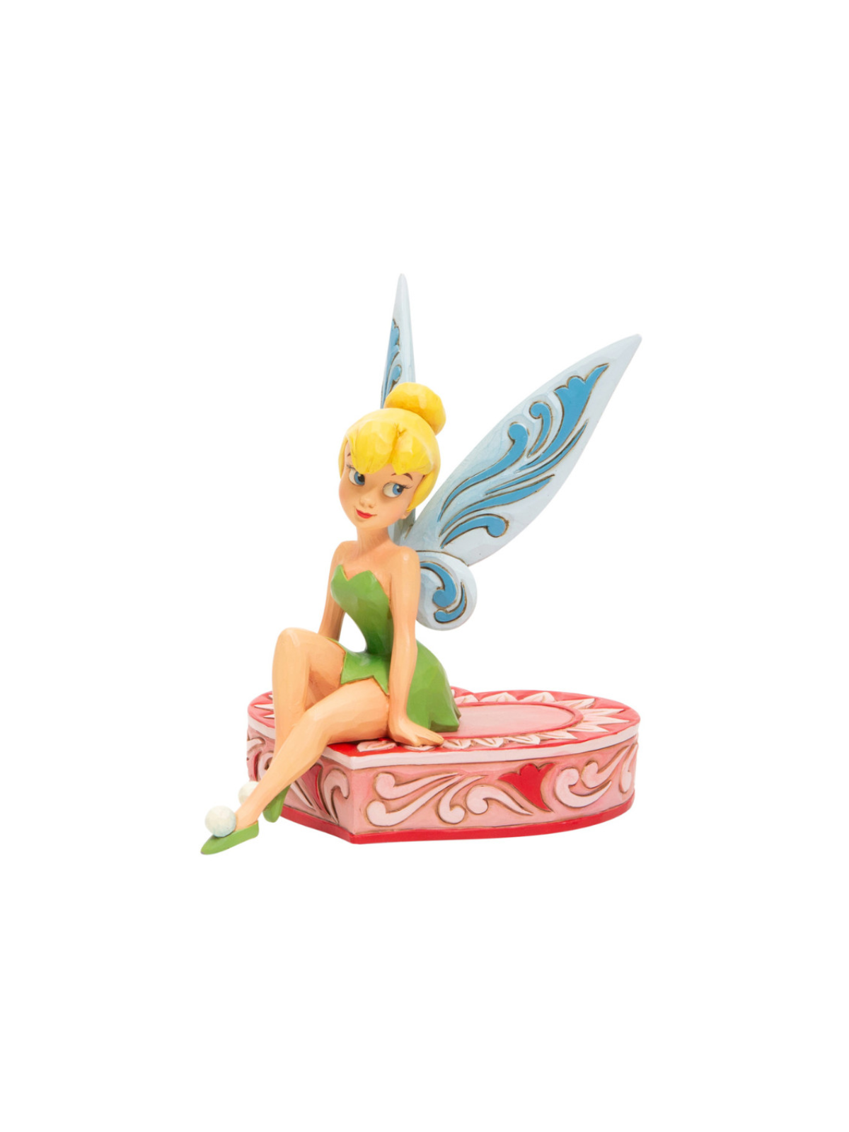 Figurine Fée clochette assise sur coeur Disney traditions 6005966