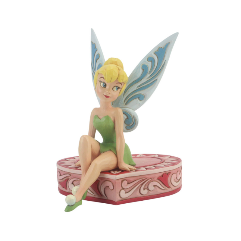 Figurine Fée clochette assise sur coeur Disney traditions 6005966