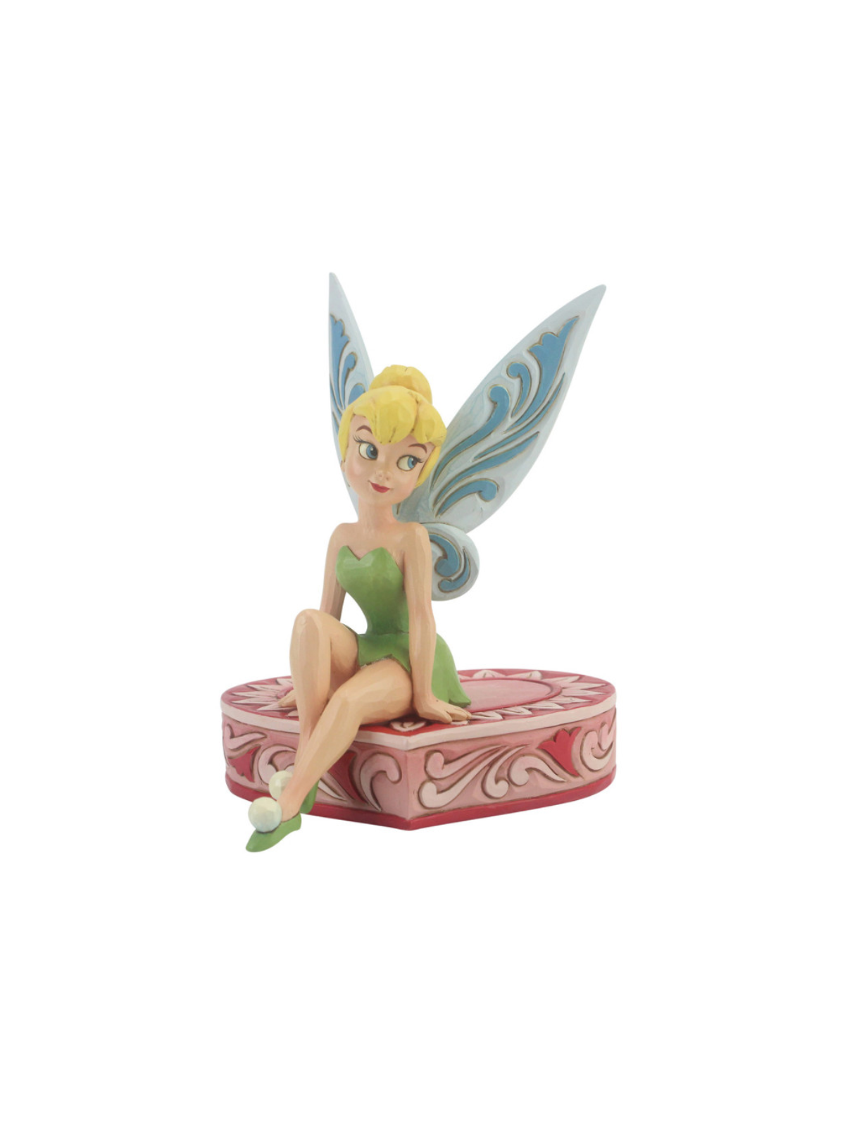 Figurine Fée clochette assise sur coeur Disney traditions 6005966