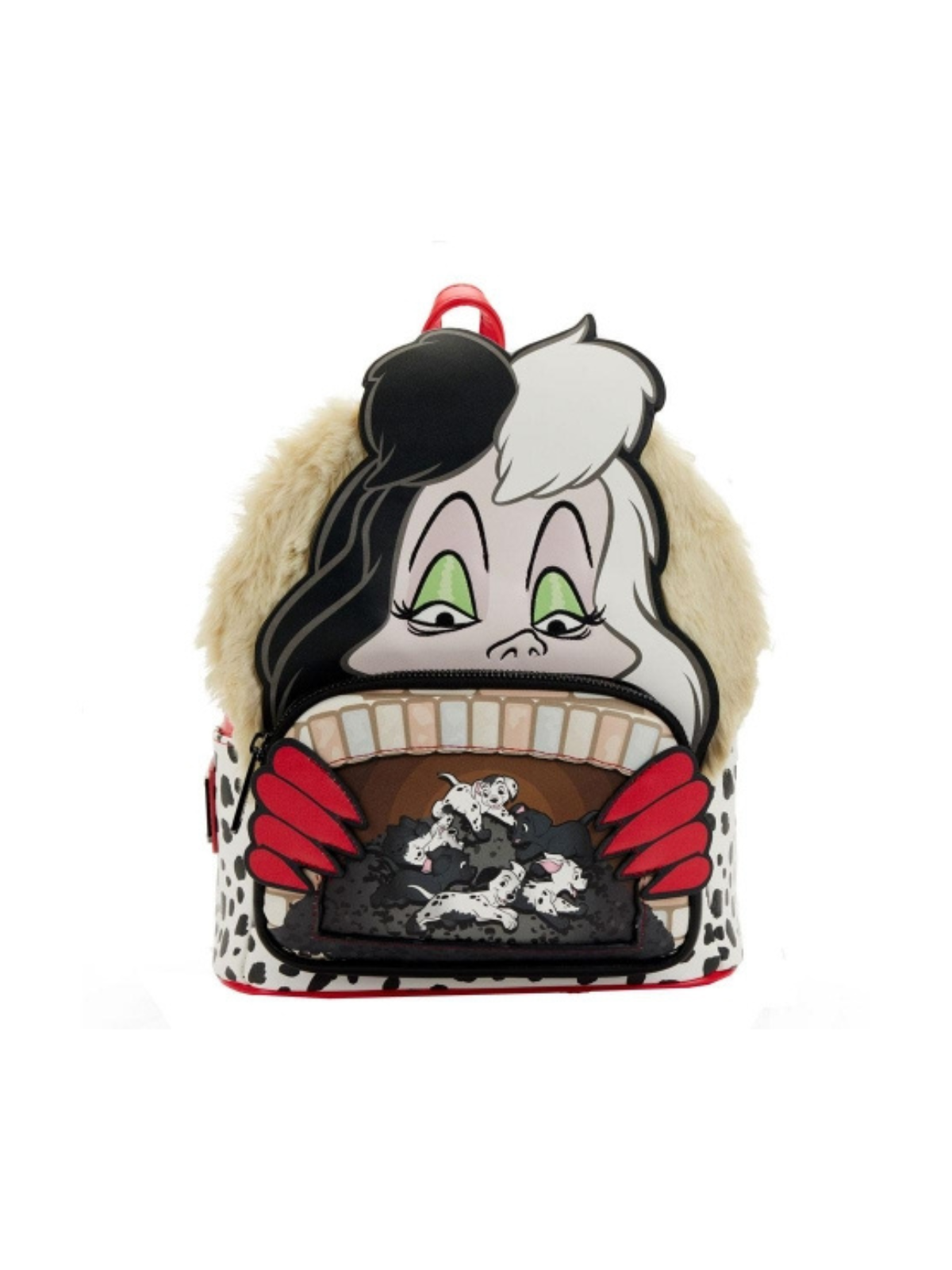 Sac à dos vilains scène Cruella 101 Dalmatiens LOUNGEFLY