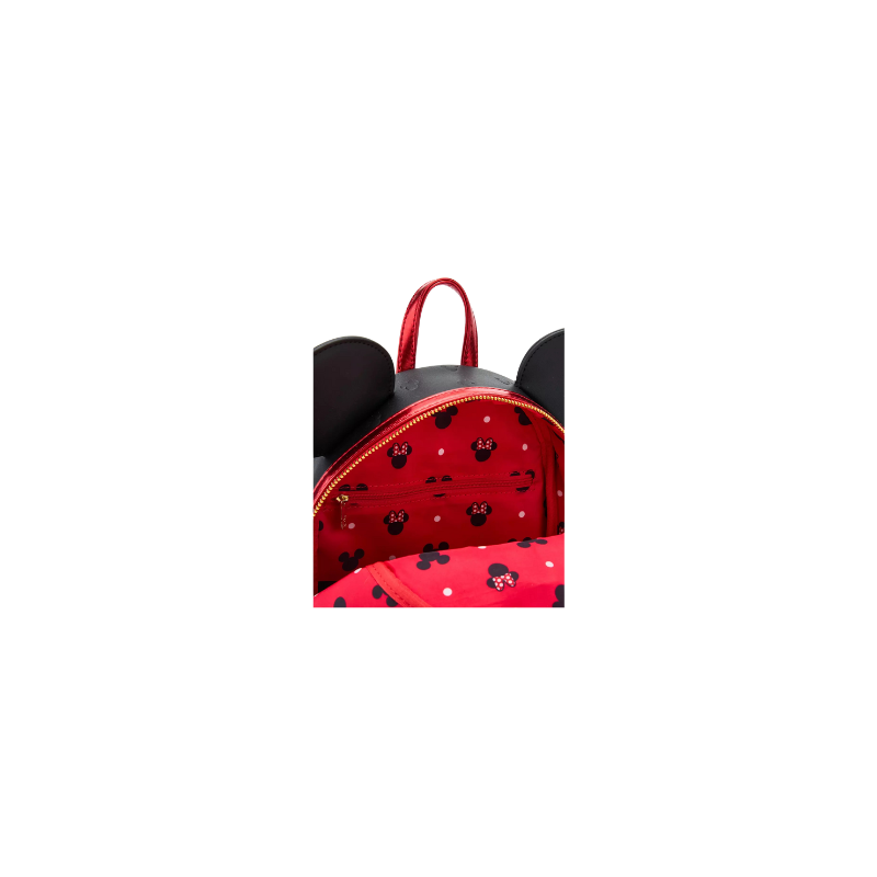 Sac à dos metallic red bow ears Minnie Mouse LOUNGEFLY