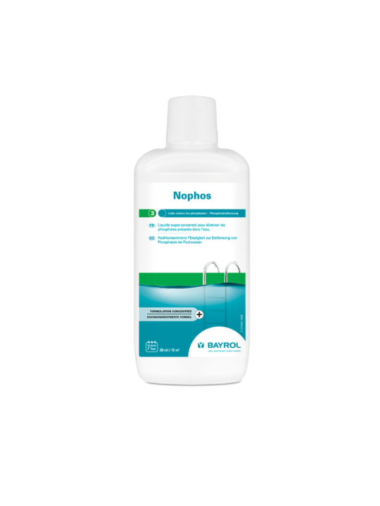 Nophos 1L - BAYROL 2197001 Liquide  pour éliminer les phosphates présents dans l'eau