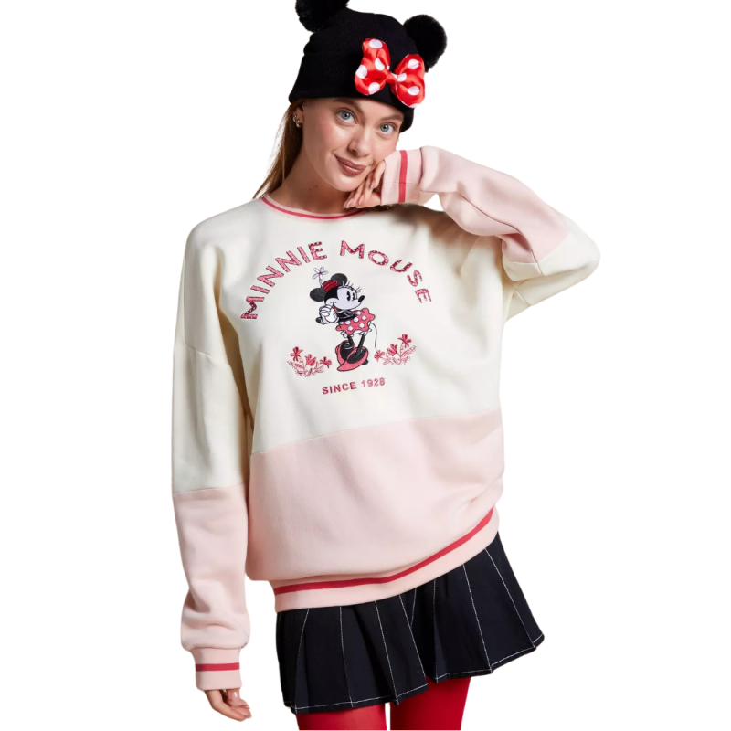 Sweat Minnie Mouse Portrait Panel Crewneck