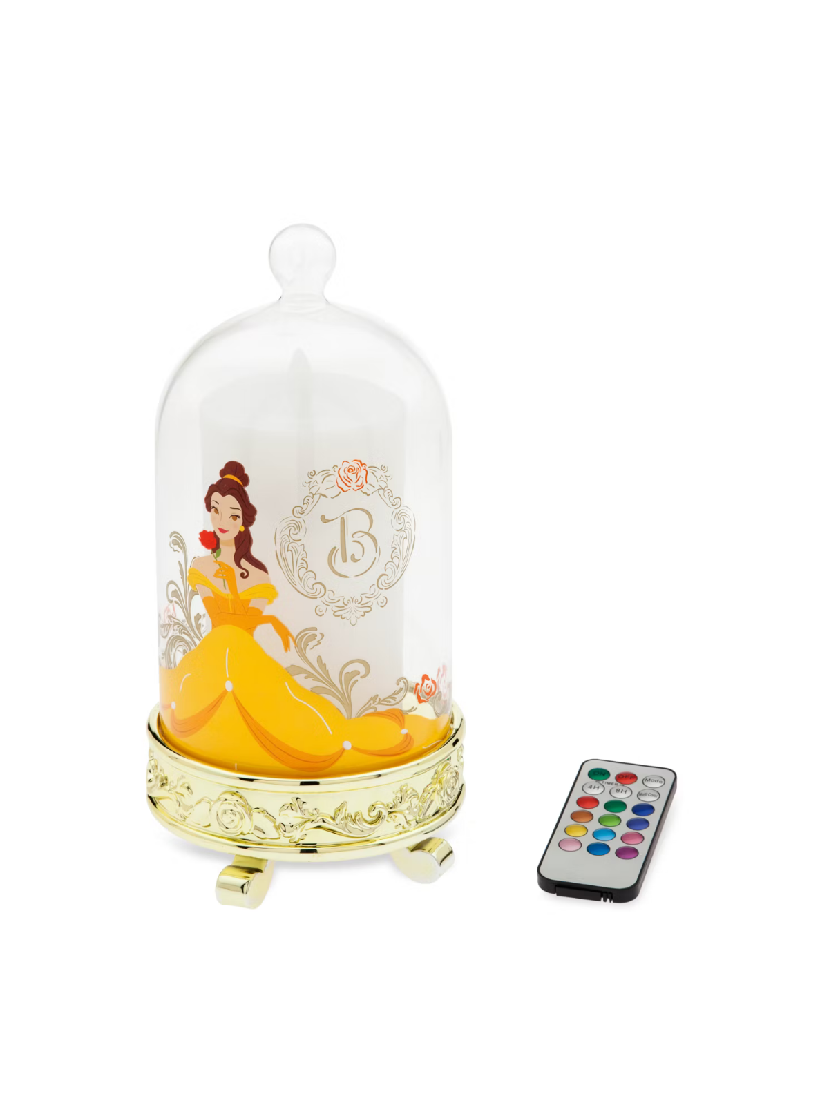 Bougie lumineuse sous cloche Belle Disney