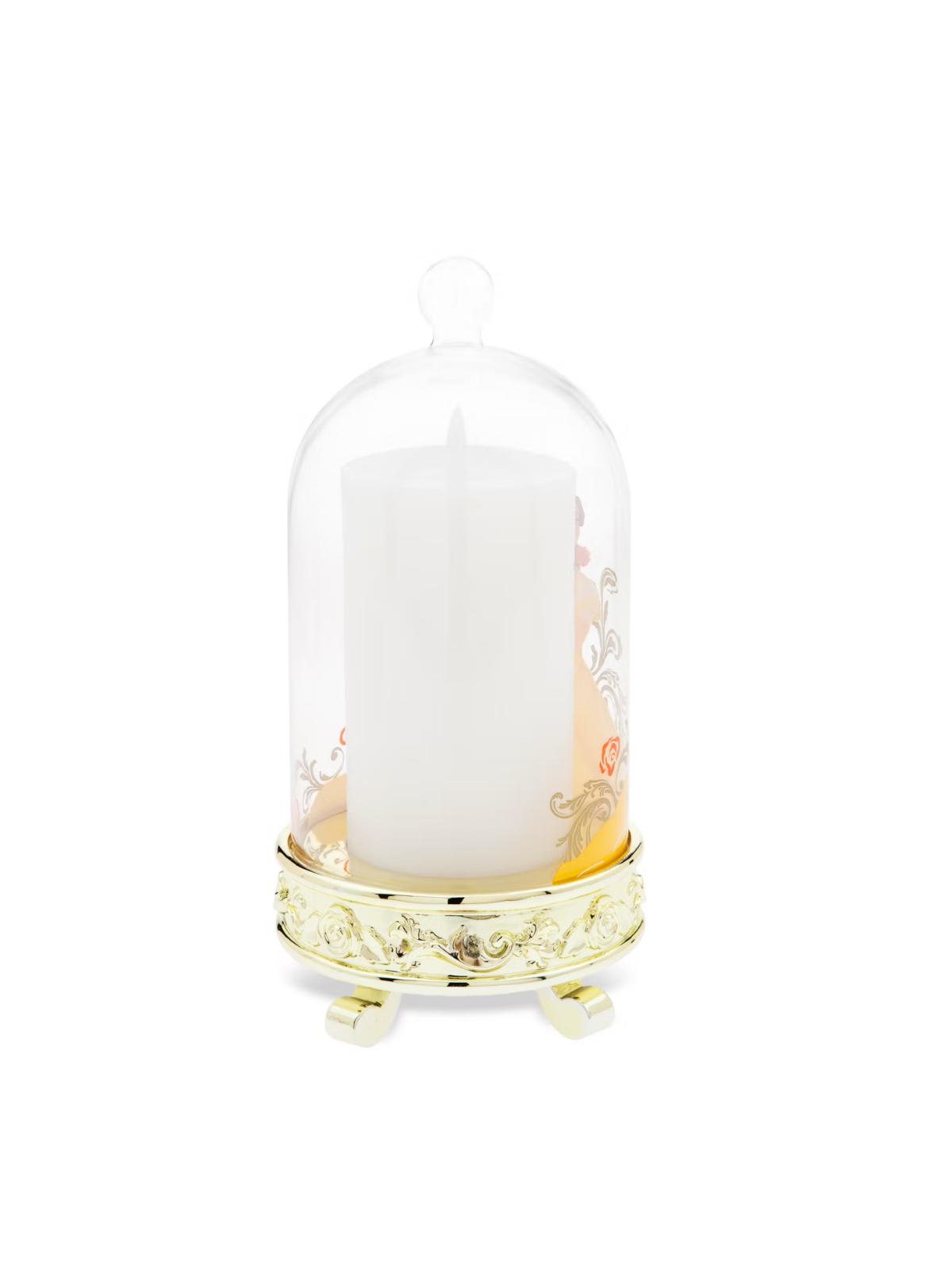 Bougie lumineuse sous cloche Belle Disney