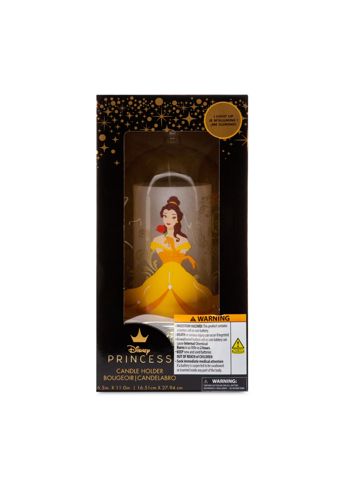 Bougie lumineuse sous cloche Belle Disney