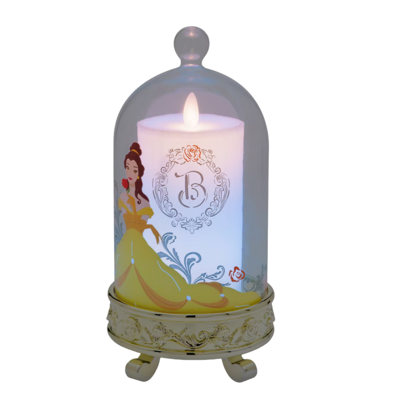 Bougie lumineuse sous cloche Belle Disney