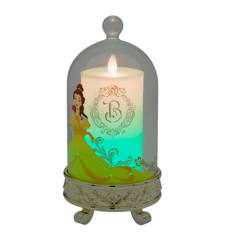 Bougie lumineuse sous cloche Belle Disney