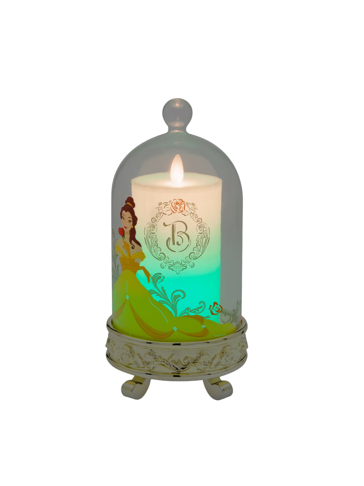 Bougie lumineuse sous cloche Belle Disney