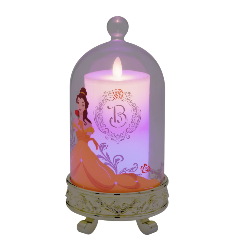 Bougie lumineuse sous cloche Belle Disney