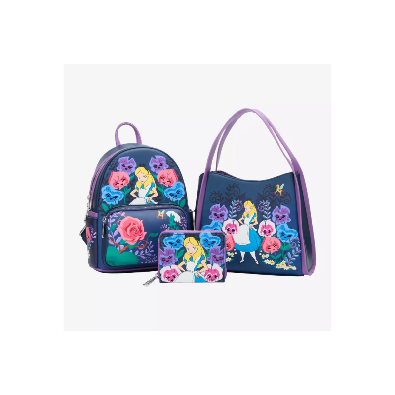 Sac à bandoulière Alice and flowers Alice au pays des merveilles LOUNGEFLY