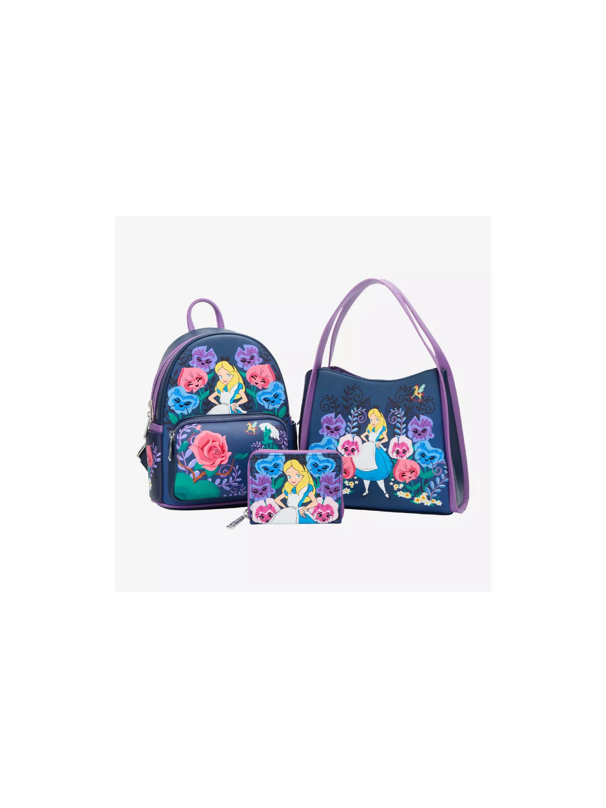 Portefeuille Alice and flowers Alice au pays des merveilles LOUNGEFLY