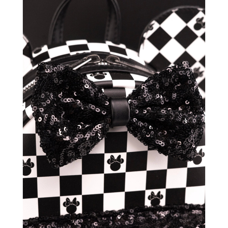 Sac à dos Checkered sequins Minnie Mouse LOUNGEFLY
