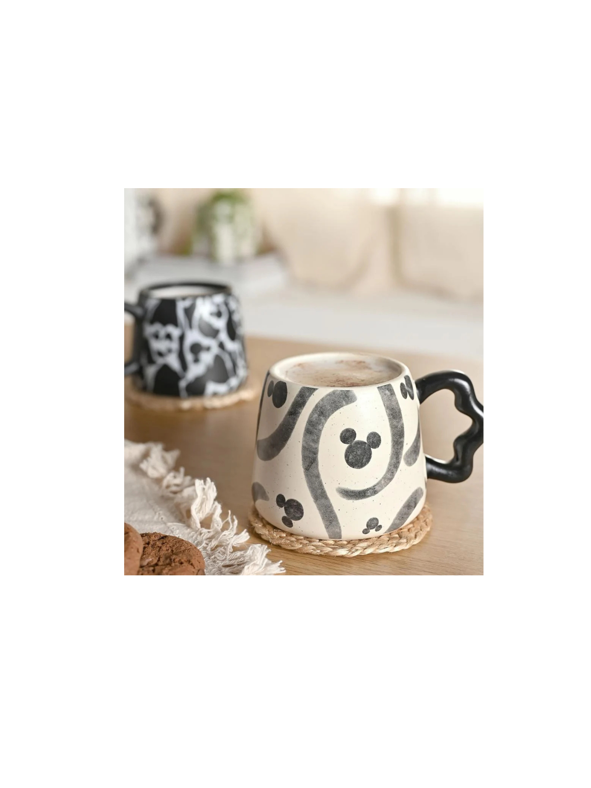 Mug 3D Shapes Black and white Mickey