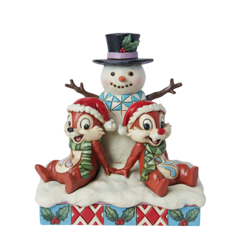 Figurine Tic & tac avec bonhomme de neige Disney traditions 6015006