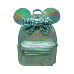 Sac à dos glitter sparkle green Minnie Mouse LOUNGEFLY