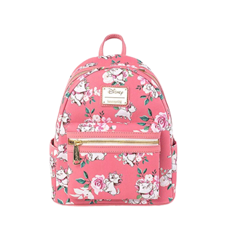 Sac à dos Marie pink floral Les aristochats LOUNGEFLY