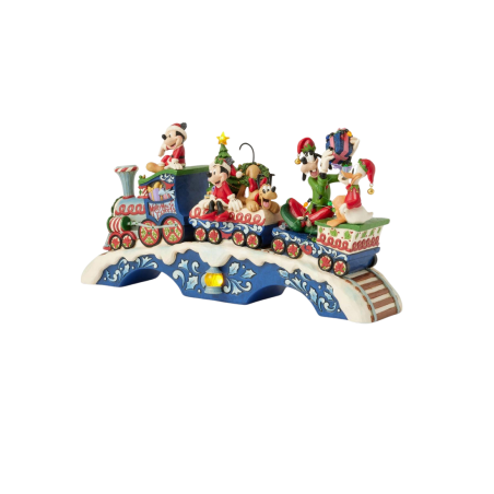 Figurine train de noël Mickey & ses amis Disney traditions 6014996