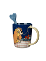 Mug avec cuillère 70ème anniversaire La belle & le clochard Disney
