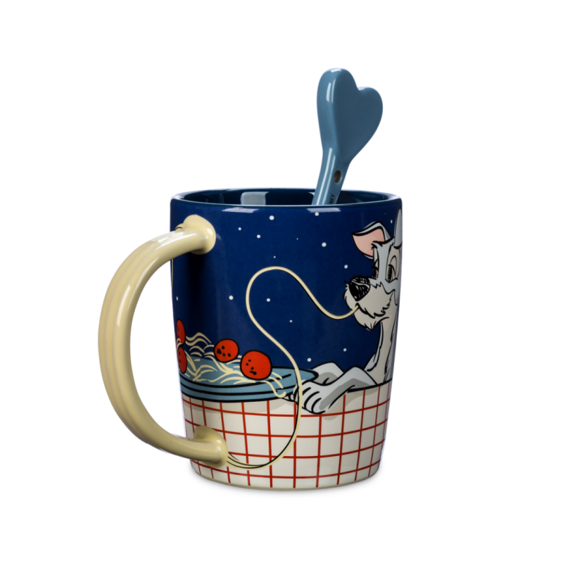 Mug avec cuillère 70ème anniversaire La belle & le clochard Disney