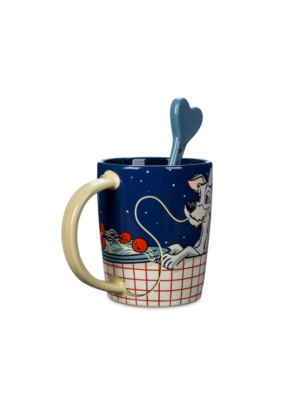 Mug avec cuillère 70ème anniversaire La belle & le clochard Disney