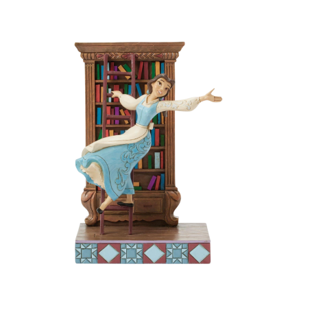 Figurine Belle dans sa bibliothèque Disney traditions 6016894