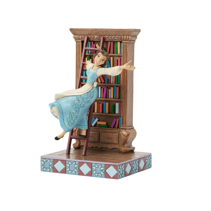 Figurine Belle dans sa bibliothèque Disney traditions 6016894